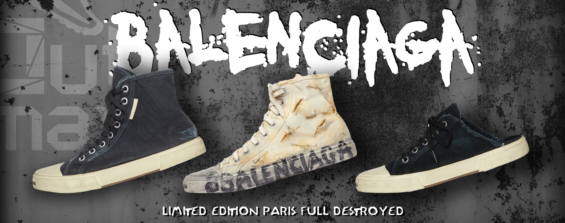 Грязные кроссовки Balenciaga Paris Full Destroyed